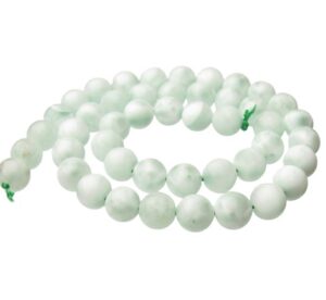 green angelite 8mm round gemstone beads