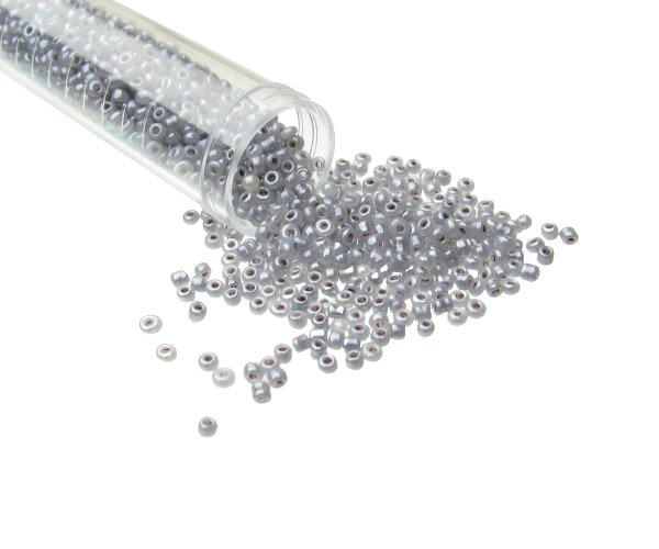 grey glass seed beads size 11/0