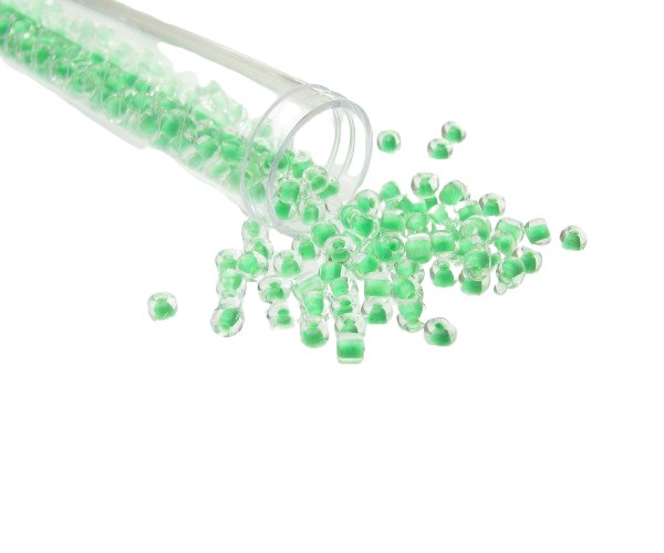 green glass seed beads size 6/0