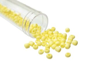light yellow seed beads size 6/0