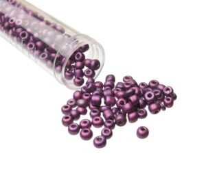 metallic purple seed beads 6/0
