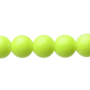 bright yellow glass beads 8mm round