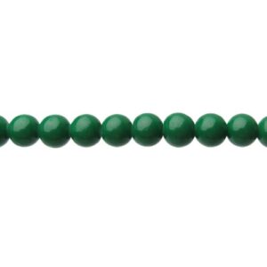 green glass round beads