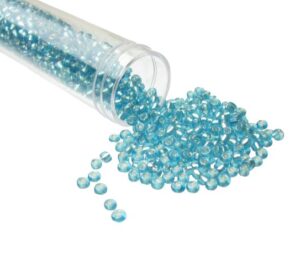 blue glass seed beads 8/0