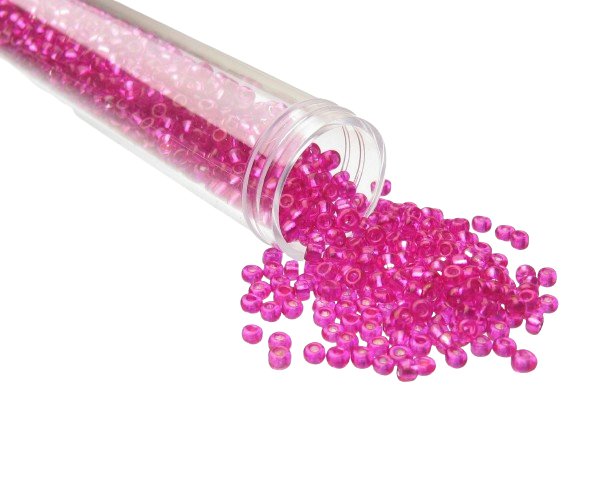 pinky purple seed beads size 8/0