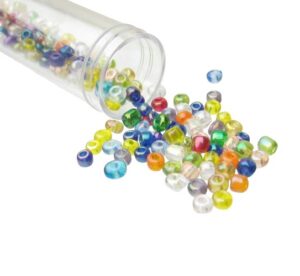 mixed colours glass seed beads 6/0