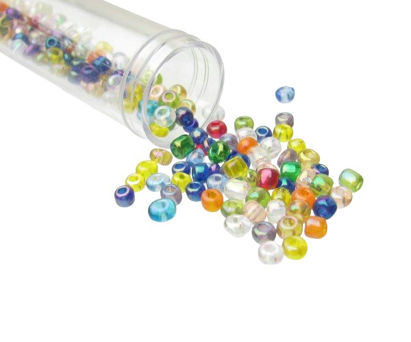 mixed colours glass seed beads 6/0