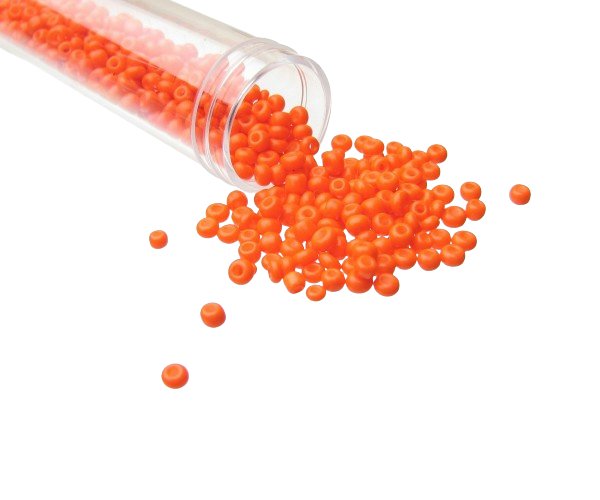 orange seed beads glass size 8/0