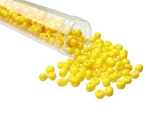 solid yellow seed beads size 6/0