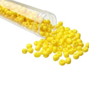 solid yellow seed beads size 6/0