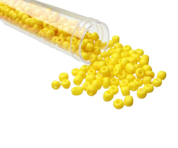 solid yellow seed beads size 6/0