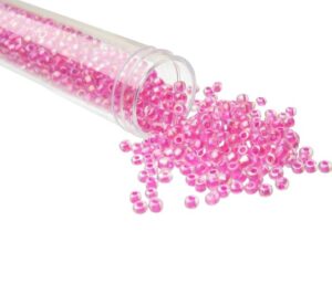 pink seed beads size 8/0
