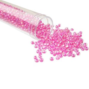 pink seed beads size 8/0
