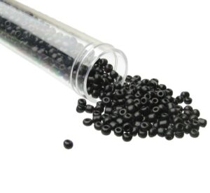 black seed beads size 8/0