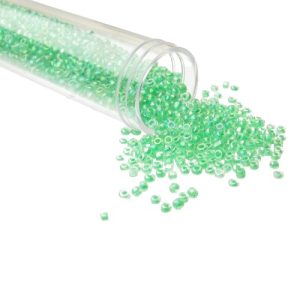green glass seed beads 11/0