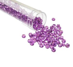 purple seed beads size 6/0