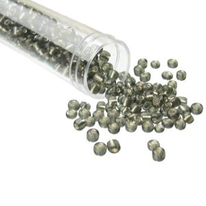 grey glass seed beads size 6/0
