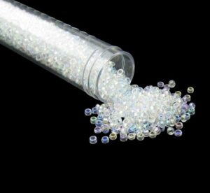 clear ab glass seed beads 8/0