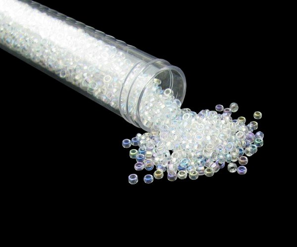 clear ab glass seed beads 8/0