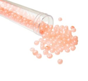 coral pink seed beads size 6/0