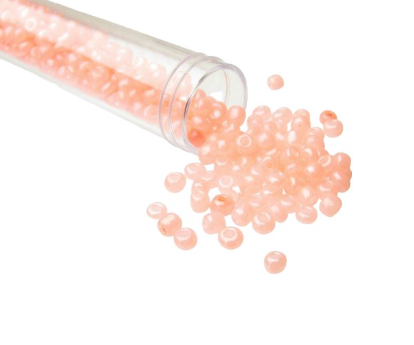 coral pink seed beads size 6/0