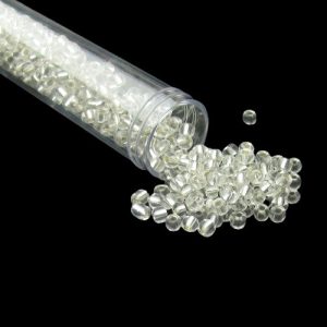 silver lined clear glass seed beads 6/0