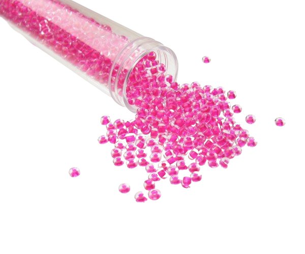 hot pink glass seed beads size 8/0