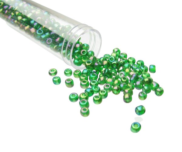 green seed beads size 6/0