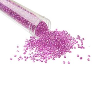 purple glass seed beads size 11/0