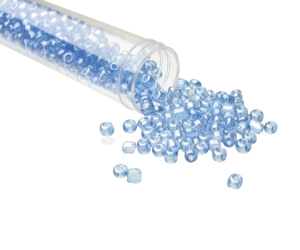 blue glass seed beads 6/0
