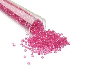 pink glass seed beads size 11/0