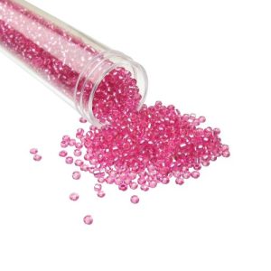 pink glass seed beads size 11/0
