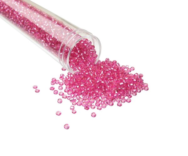 pink glass seed beads size 11/0