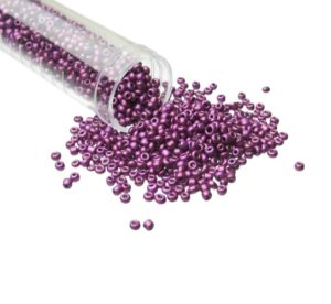 metallic purple seed beads size 11/0