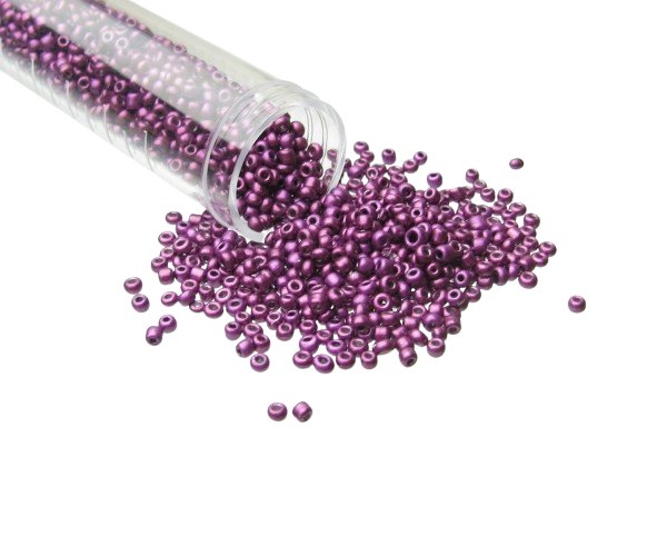 metallic purple seed beads size 11/0