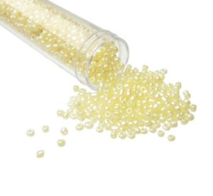yellow glass seed beads size 11/0