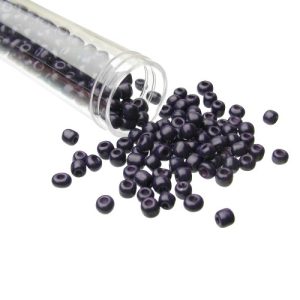 dark purple seed beads 6/0