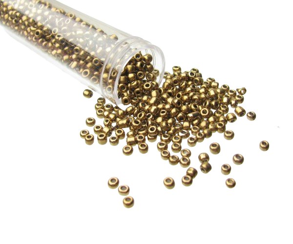 brass seed beads size 8/0