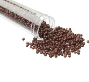 solid brown glass seed beads size 11/0