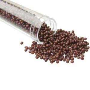 solid brown glass seed beads size 11/0
