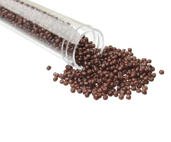 solid brown glass seed beads size 11/0