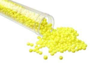 solid yellow seed beads size 8/0
