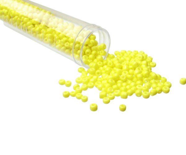 solid yellow seed beads size 8/0
