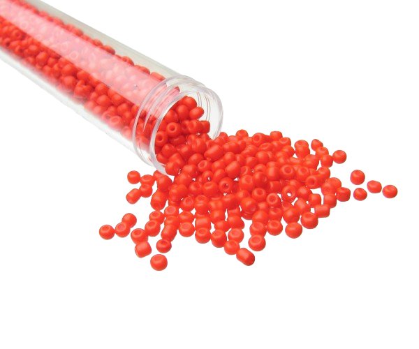 solid red seed beads size 8/0