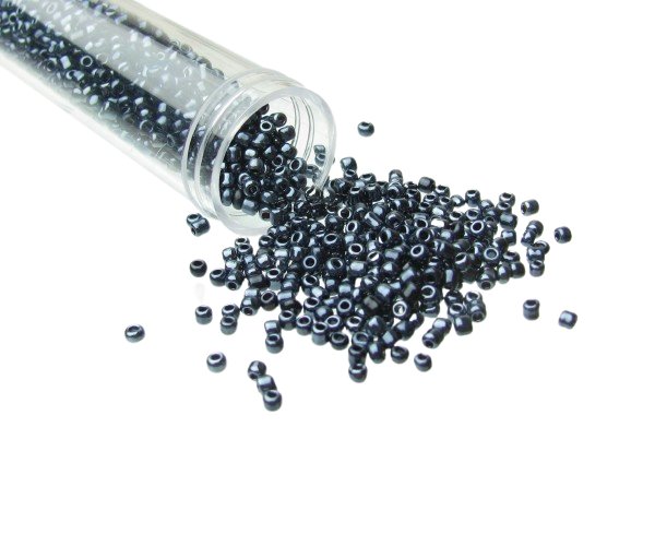 black pearl glass seed beads size 11/0