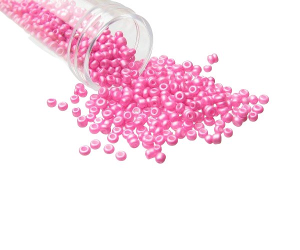 pink glass seed beads 11/0