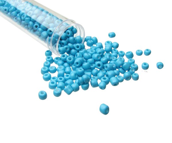 turquoise blue glass seed beads 6/0