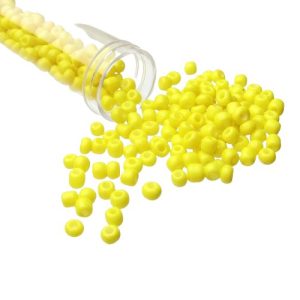 yellow glass seed beads 6/0