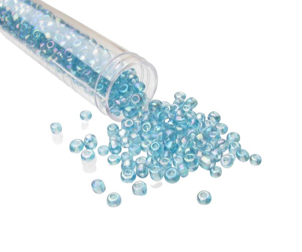 blue ab glass seed beads 6/0