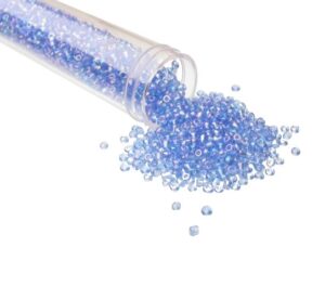 glass seed beads size 11/0 sapphire blue